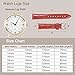 uxcell Leather Watch Band 16mm Embossed Pattern Cowhide Watch Strap Replacement with Spring Bars for Women, Red