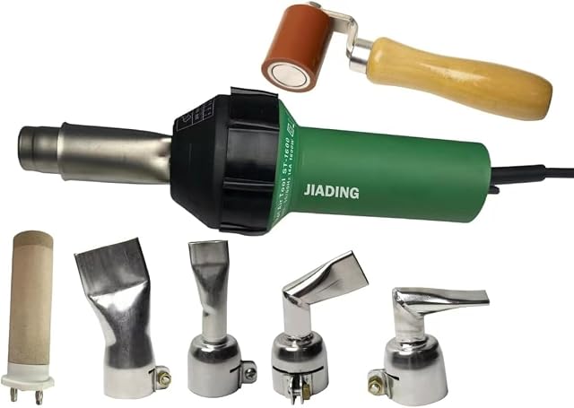 110V 1600W JIADING Professional Hot Air Plastic Welder Hot Air Torch Plastic PVC Welding Gun Welder with Speed