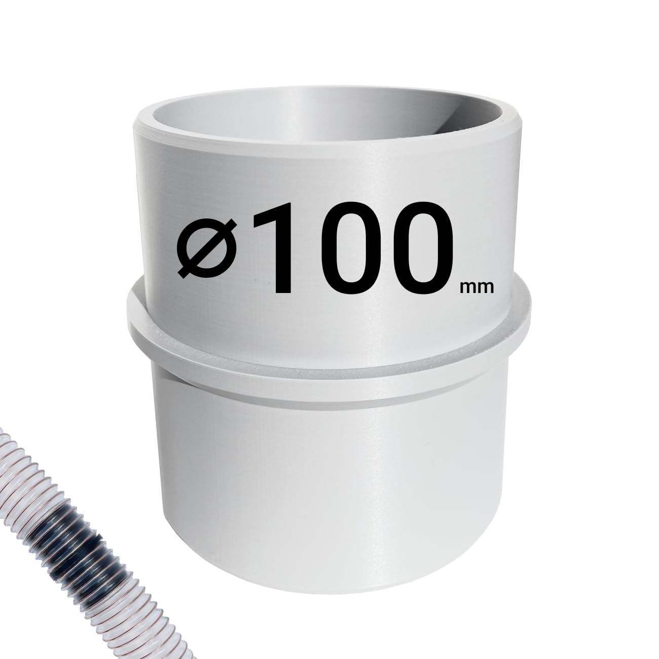 Vacuum Hose Connector Sleeve – Dust Extractor Coupler Straight Joiner | Shop Vac Hose Adapter | Dust Collection Fitting | (Various Sizes) (100mm)