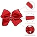 MEEDEE Red Big Bow Headband Fashion Solid Grosgrain Ribbon Hair Bow for Holiday Styling, Makeup, Cosplay, and Party Headwear Handmade