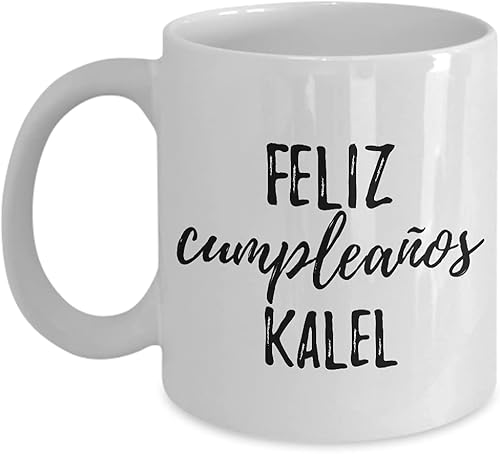 Miniatura 1 de Feliz Cumpleanos Kalel Mug Spanish Happy Birthday Personalized Name Gift Coffee Tea Cup 11 oz