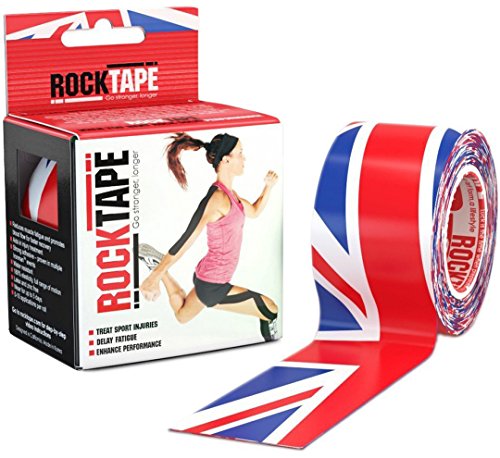 RockTape Kinesiology Tape, Elastische & Plakband, Spierherstel, Union Jack, 5cm x 5m/2" x 16.4'