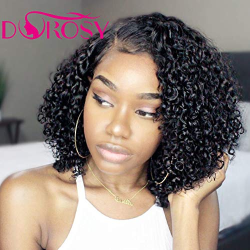 360 Lace Frontal Wigs Wet Wavy 180% Density for Women Natural Black Brazilian Remy Hair Curly Glueless Top Lace Wigs Pre Plucked with Baby Hair (12 inch with 180% density) (Best Frontals On Aliexpress 2019)