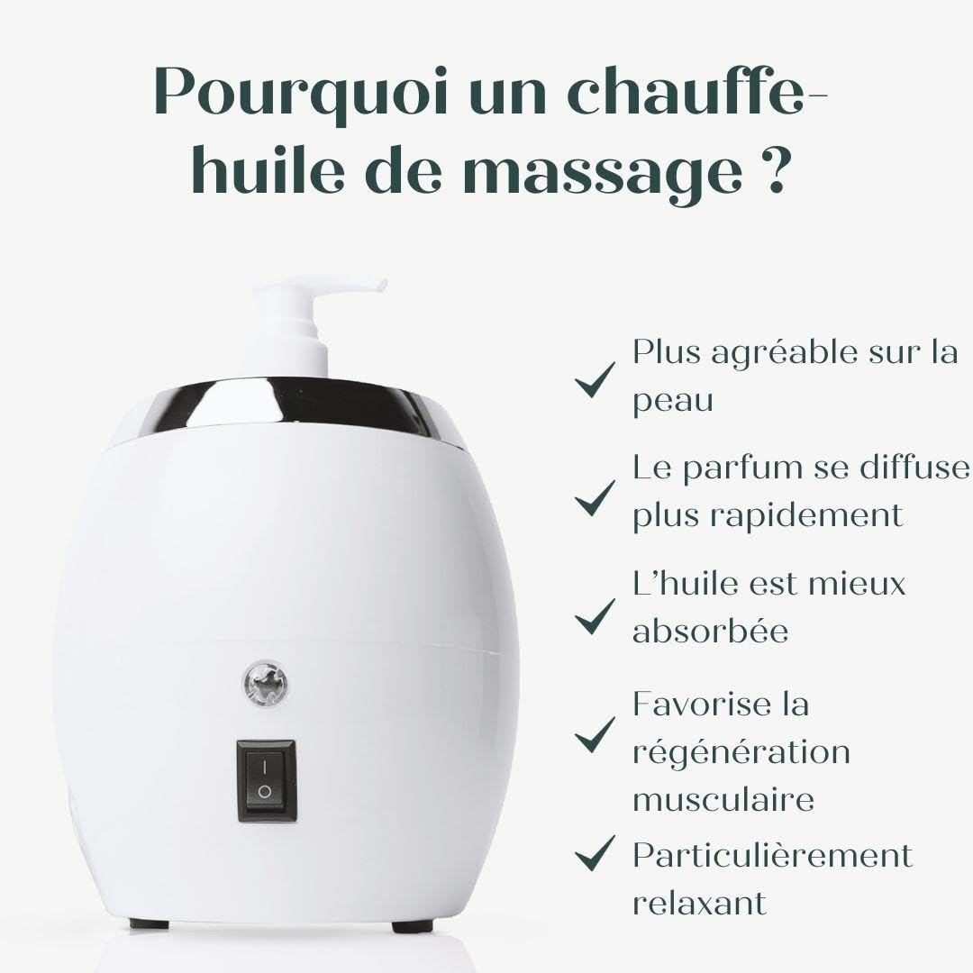Relax Master® Chauffe-huile de massage 2.0 Professionnel Électrique avec 2 Distributeurs