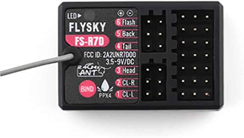 Flysky FS-R7D 7CH ANT Protocol Receiver External Single Antenna PPM IBUS Output for FS-G7P Transmitter RC Car Boat