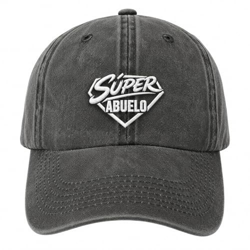 Regalo Abuelo, Gorra Super Abuelo para Hombre Bordada Ajustable de Algodón Vintage, Regalo Abuelo Original para Cumpleaños Navidad Día del Padre, Gorras de Hombre para Paseo Pesca y Uso Diario