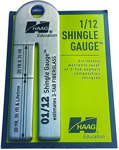 Haag Shingle Gauge, Shingle Gauge Tool, 1/12 Shingle Gauge, Haag 12/1 Shingle Gauge Tool, Haag Engineering Shingle Gauge Tool