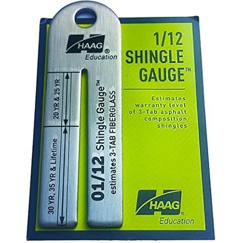 Haag Shingle Gauge, Shingle Gauge Tool, 1/12 Shingle Gauge, Haag 12/1 Shingle Gauge Tool, Haag Engineering Shingle Gauge Tool Cover