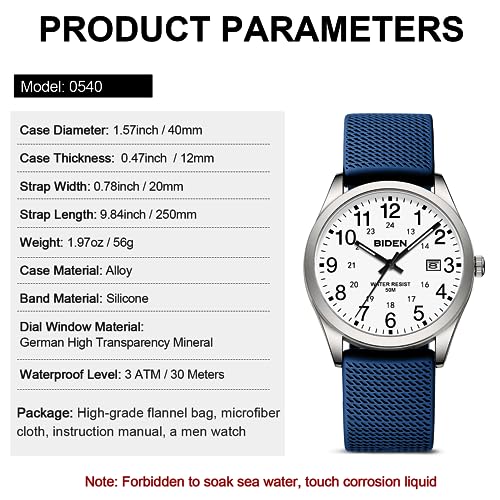 Image of LN LENQIN Mens Watches Analog Quartz Sports Unisex 30M Waterproof Nurse Watch for Men Women Medical Professionals Military Time with Second Hand Glowing Easy to Read Dial