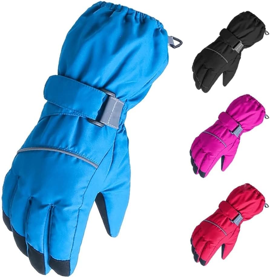 Girls Ski Gloves Waterproof Windproof Winter Finger Warm Boys Snow Snowboard Gloves