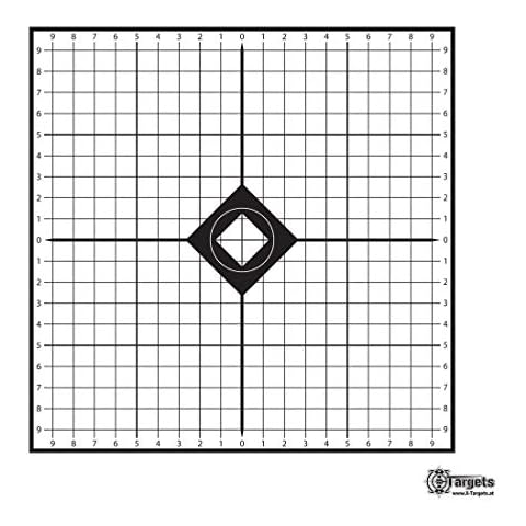 Zielscheiben *MRAD Target* / 26x26 cm/Karton 250g/m² Cover