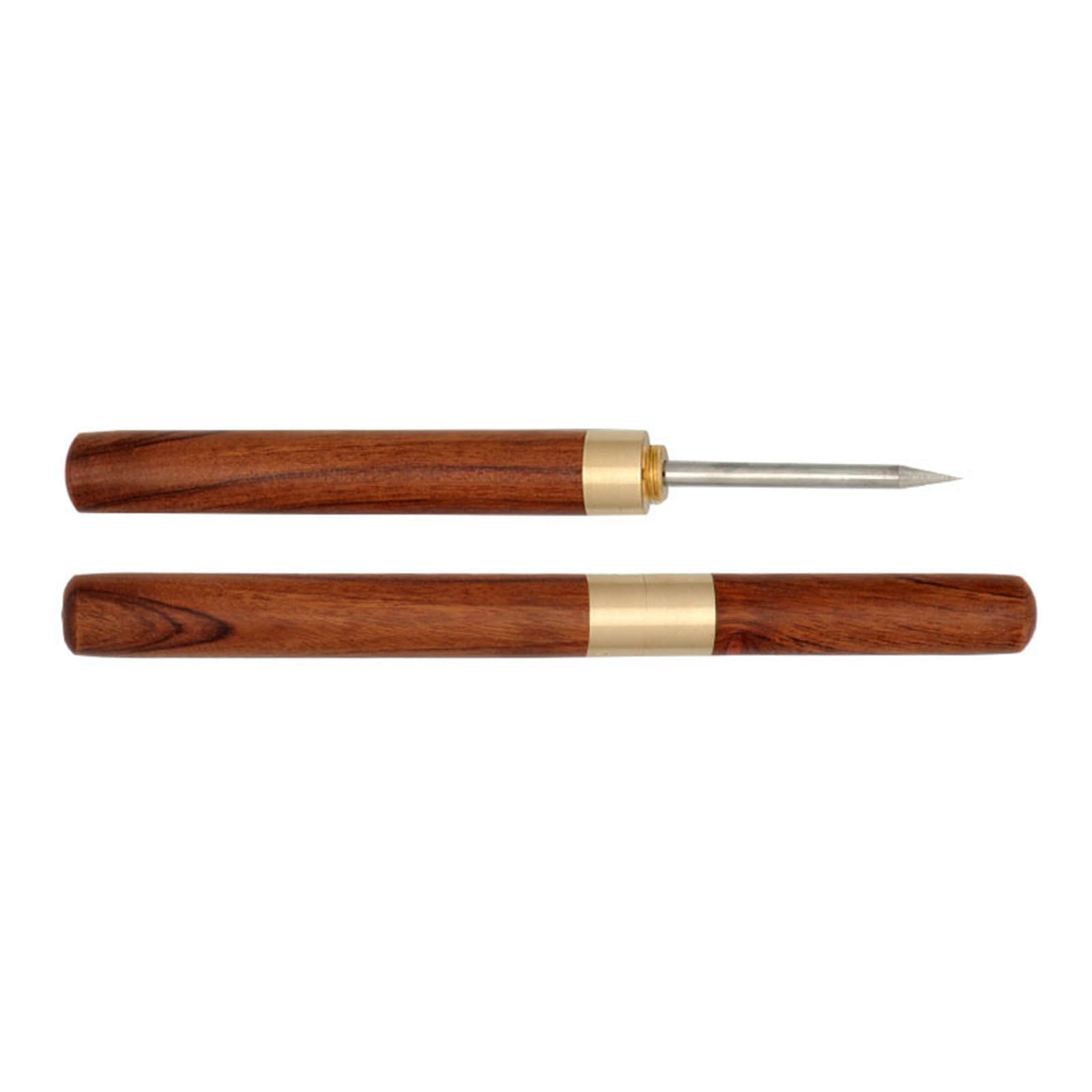 Tsophreniq Craft Punching Awl Tool Leather Hole Punching Awl with Wood Handle for Leather Working and Fabric Stitching Wood Handle