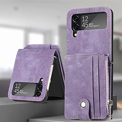 Étui portefeuille détachable cuir Samsung Galaxy Z Flip 4 fini les poches pleines