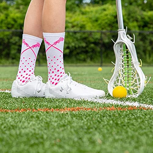 ChalkTalkSPORTS Girls Lacrosse Performance Crew Socks - Women's Mid-Calf - Youth & Adult Sizes - Multiple Colors - Image 5
