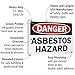 SmartSign 7 x 10 inch “Danger - Asbestos Hazard” OSHA Metal Sign, 40 mil Laminated Rustproof Aluminum, Red, Black and White