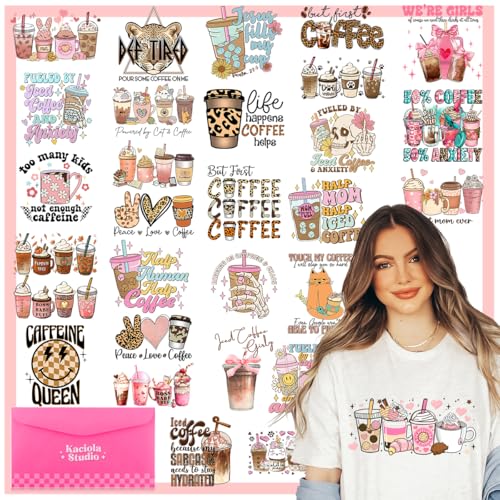 Kaciola 30 Sheets Coffee DTF Transfers Ready to Press