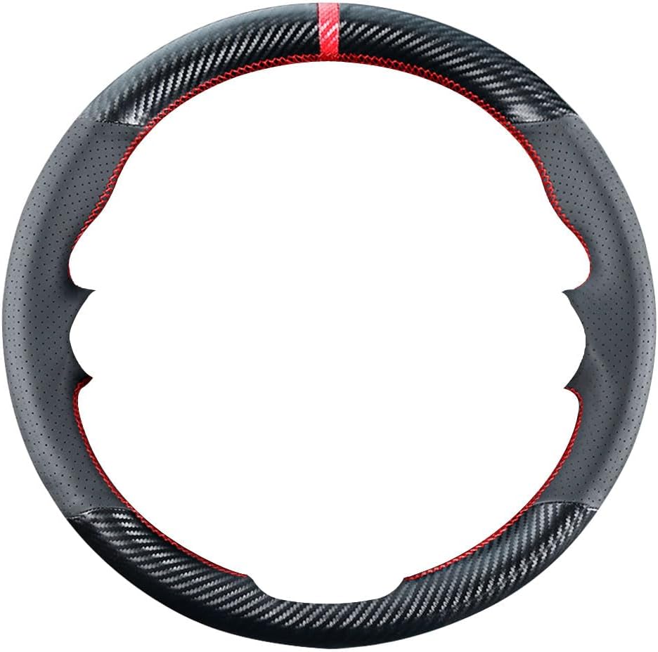 DIY Carbon Fiber Steering Wheel Covers for Honda 11th Civic Generation 2022 2023 2024 2025 / for Accord 2023-2025 15 inches Leather Interior Accessories