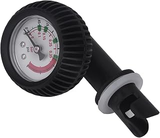 Barómetro a presión de aire hinchable de nailon para kayak, instalación fácil, apto para barco hinchable, tarjeta de soportes de piel [rango de medición: 0-5,08 psi]