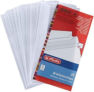 Herlitz Envelopes Without Window - White (Pack of 25)