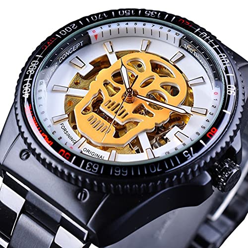 Preisvergleich Produktbild Excellent Herrenuhr Automatische mechanische Uhr für männer Business Casual Armbanduhr mit edelstahlband runde zifferblatt 3atm 30 m wasserbeständig,A03