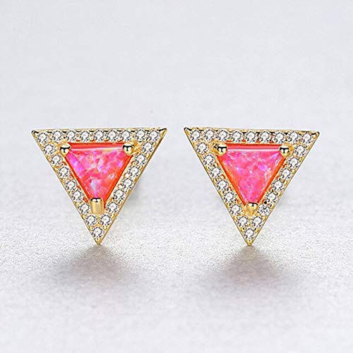 Boucles d'oreilles goujons triangulaires collier bijoux fins tendance