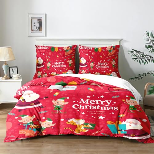 Yzehomijia Weihnachts Bettwäsche 3teilig 220x240cm,Bettwäsche Sets...