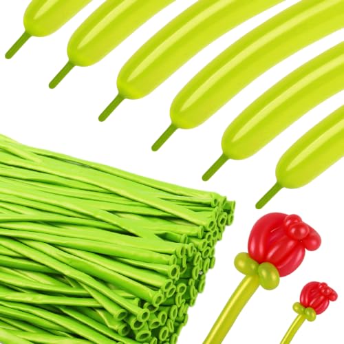 Image of Pearl Light Green Long Balloons - 260 Balloons for Balloon Arch & Party | Pearl Light Green long balloons for balloon arch & wedding party decorations, thick latex & easy to inflate, great for birth