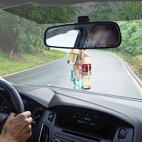 Car Air Freshener Perfume Bottle 10Pcs 8ml Refillable Aromatherapy Fragrance Essential Oil Diffuser Empty Car Hanging Diffuser for Home Office - Image 2