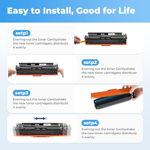 Image of 134X Black Laser Jet Toner Cartridge MFP M234dw Black Toner | Compatible for HP 134X 134A Toner Cartridge for HP134X HP134A W1340X for Laser Jet M209dw MFP M234sdw Toner Ink (with Chip)