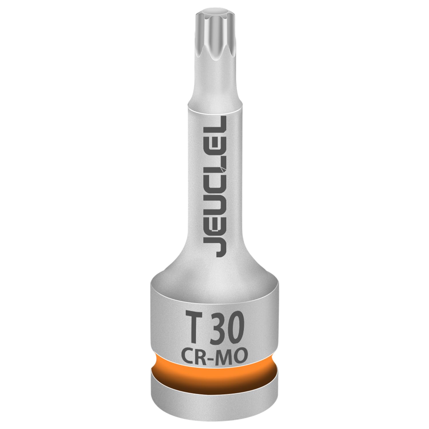 JEUCLEL T30 Torx Star 6 Point Impact Bit Socket, T30 1/2-Inch Square Drive 3-Inch Long Torx Socket, Cr-Mo Steel Lengthen Screwdriver Socket Adapter Tool