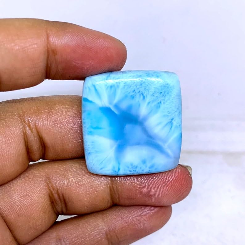 Larimar véritable rectangulaire GH_NAT_07229 de qualité pour pendentif - 2
