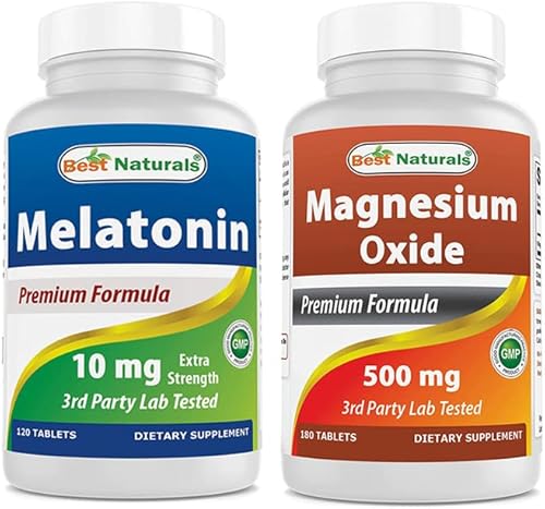 Melatonin 10mg & Magnesium Oxide 500 mg