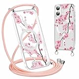 Ya en manzanajugosa.com: Knrlqim Magnética Funda para Apple iPhone 16 6,1" con Cuerda, Aesthetic Estampado Rosa Transparente Cover, Compatible con MagSafe Carcasa con Cordón Colgante Collar Protector Choque Case, Rosa