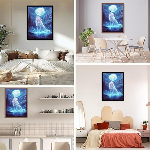 Peinture Diamant 80x100cm Ciel Nocturne Grand Format Kit Mosaïque Animaux - 4