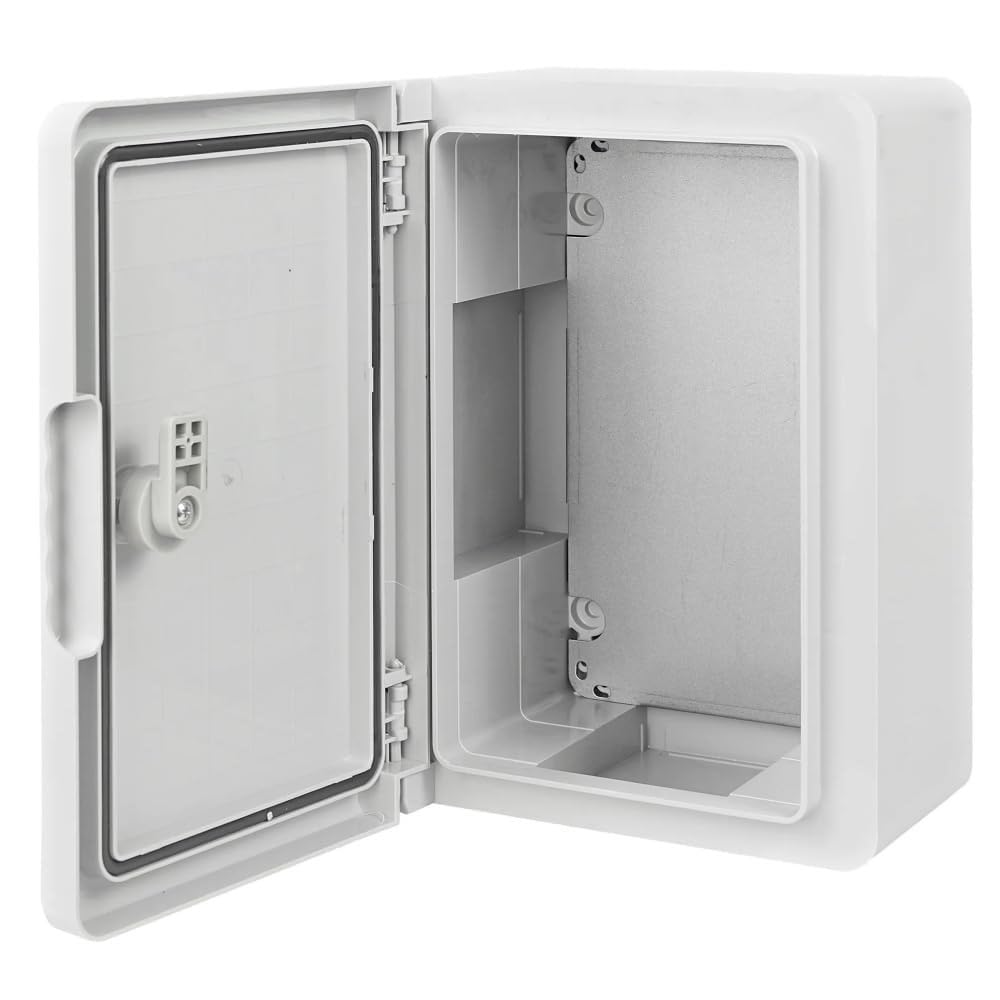 Armario de Distribución para Pared con Placa de Montaje Galvanizada, Caja Industrial de Control Vacía de Plástico ABS con Puerta Protección IP65, tamaño 200x300x130