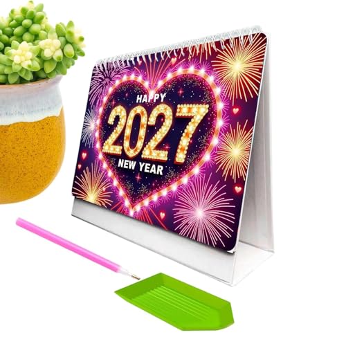 Calendrier de bureau art gemme 2027 décoratif pour stimuler la créativité à l'école