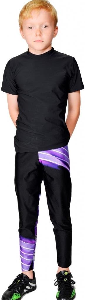 World Stretch boys THEPHANTOM-B Leggings Purple/Black