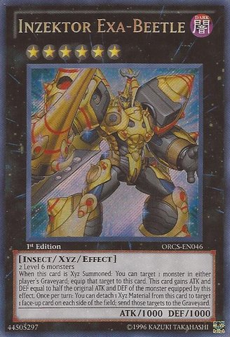 Yu-Gi-Oh! Inzektor Exa-Beetle Secret Rare Card - ORCS-EN046 Unlimited Edition - View #8