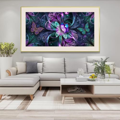 Diamond Painting Papillon 100x200cm : Sublimez Votre Salon avec une Mosaïque Murale 5D DIY - 2