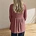 Maternity Shirts Dressy, Maternity Tops for Women Long Sleeve Pregnancy Tunic Blouses Crew Neck Ribbed Knit Babydoll Shirts Fall Pregnant Clothes Red XXXL