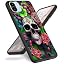 Skull Pink Rose Flower -601