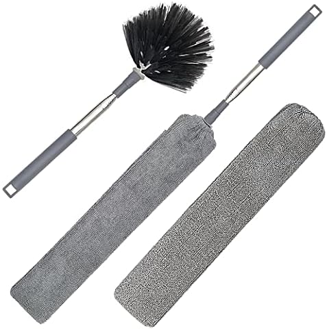 Staubwedel Duster Teleskop Stang mit Edelstahl Cover