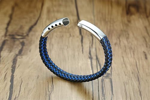 Miniatura 4 de Bible Verse Leather Bracelet - Motivational Inspirational Quotes Message Scripture Faith Christian Wristband for Men, Religious Jewelry Gift for Men