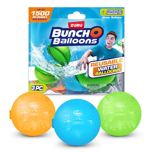 Bunch O Balloons Reusable Water Balloons, 3 Pack,for Kids, Adults (3 Pack - Asst. Colors)