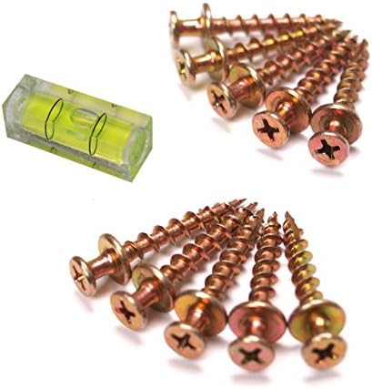 Hangman Aufhängeschrauben 10 Stück | Bärenkralle Für Bilder & Spiegel | Mit Wasserwaage