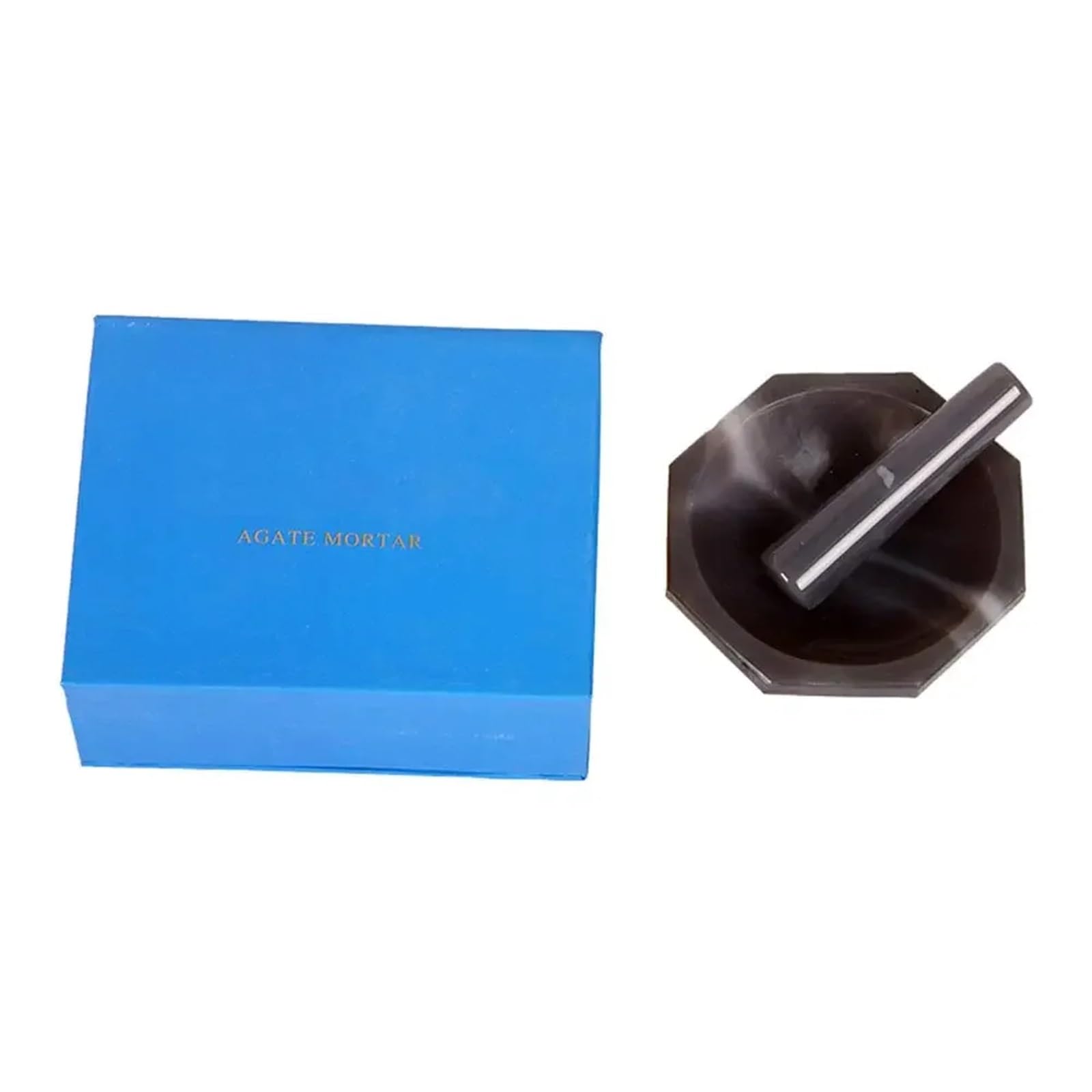 Juego de Mortero y Mano Natural Agate Mortar And Pestle For Chemistry Laboratory Grinding Iner Diameter 30mm To 180mm(ID 100mm)