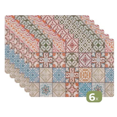 Set de table 6 pièces 45x30 cm KitchenYeah en plastique rigide rétro - 3