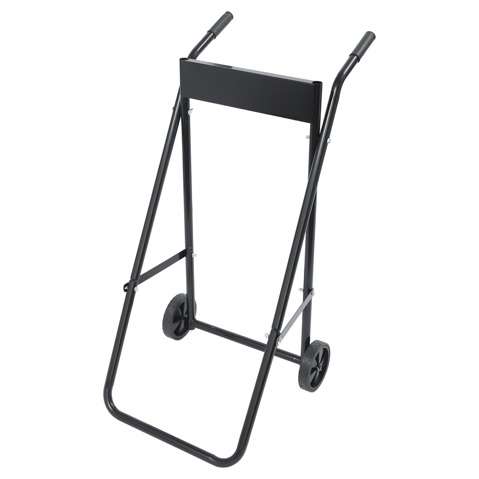 Carrello pieghevole per motore fuoribordo in acciaio laminato a freddo fino a 30 CV, 47 x 40 x 90 cm, con ruote in gomma per motori di barche