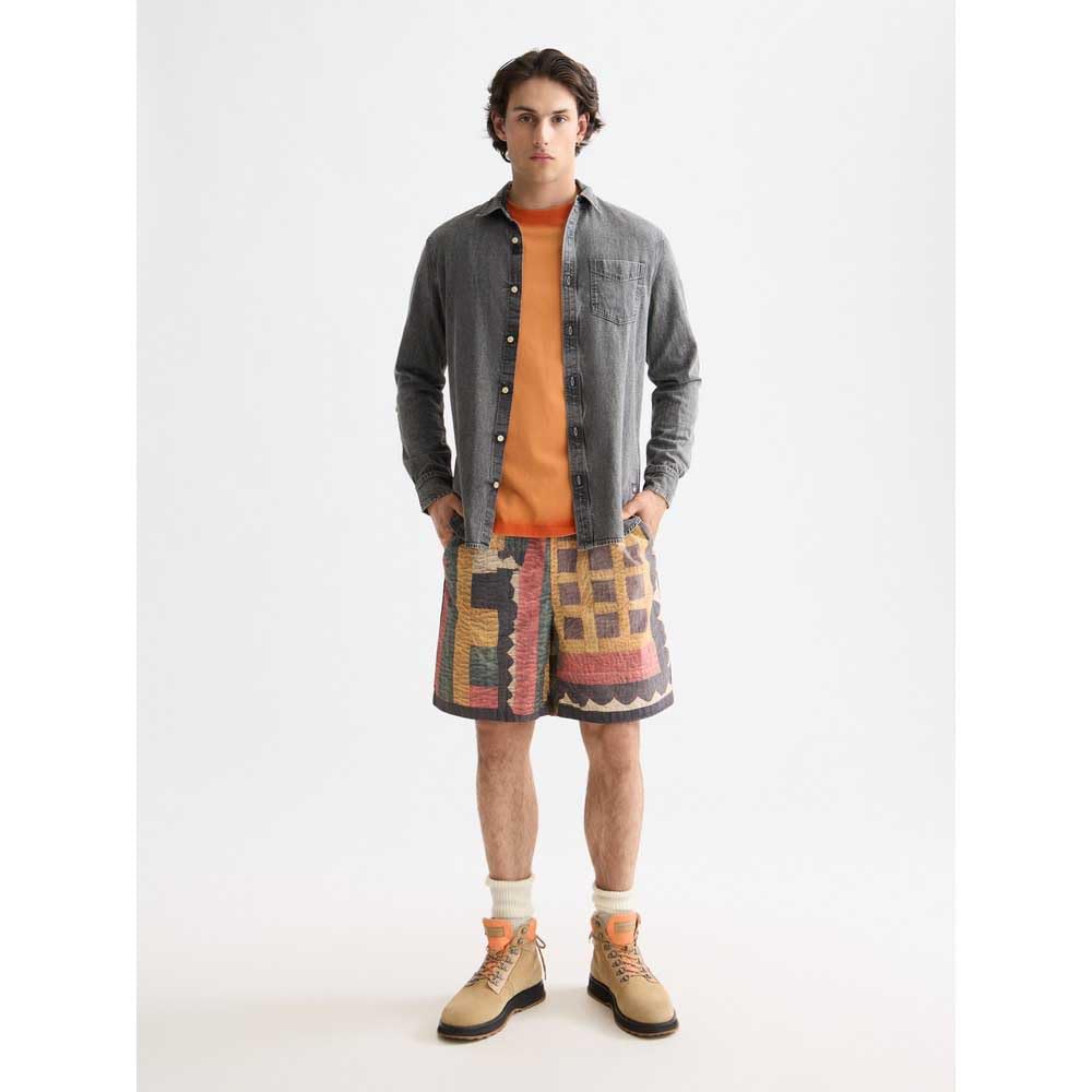 Scotch & Soda Washed 1 Pocket Black Denim Shirt Camisa Hombre
