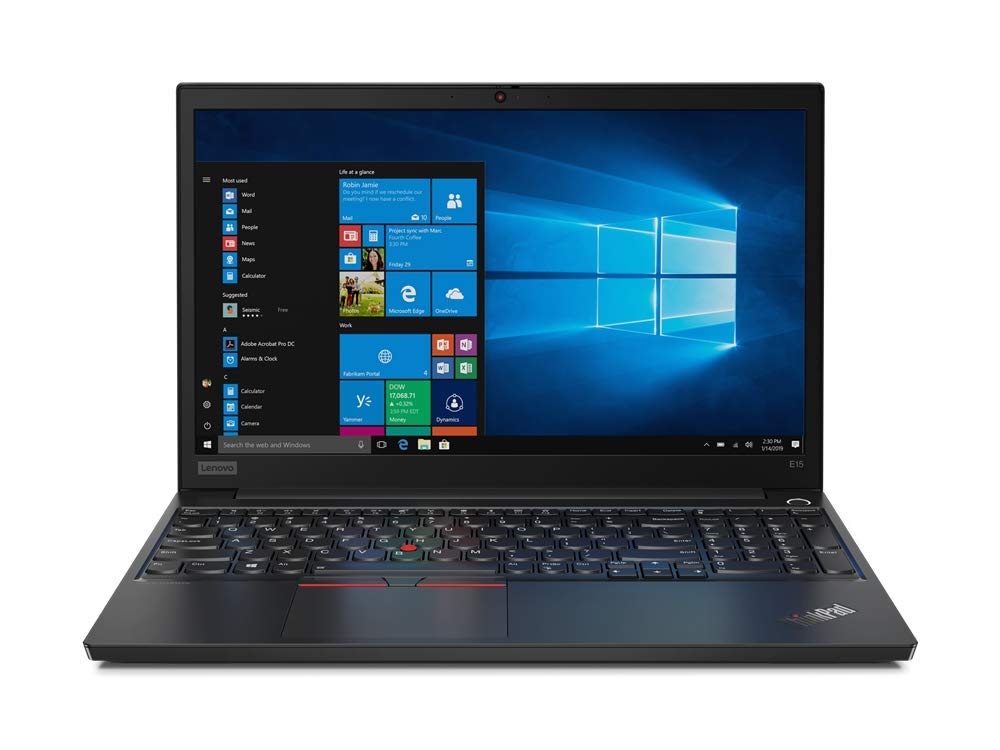 LenovoThinkPad E15 intel Core i7 10510U, 8GB RAM DDR4, 512GB SSD, 2GB AMD Radeon Graphic Card, 15.6" FHD Anti-glare Display, Arabic Keyboard, DOS, Black - FREE Top Loader Laptop Bag